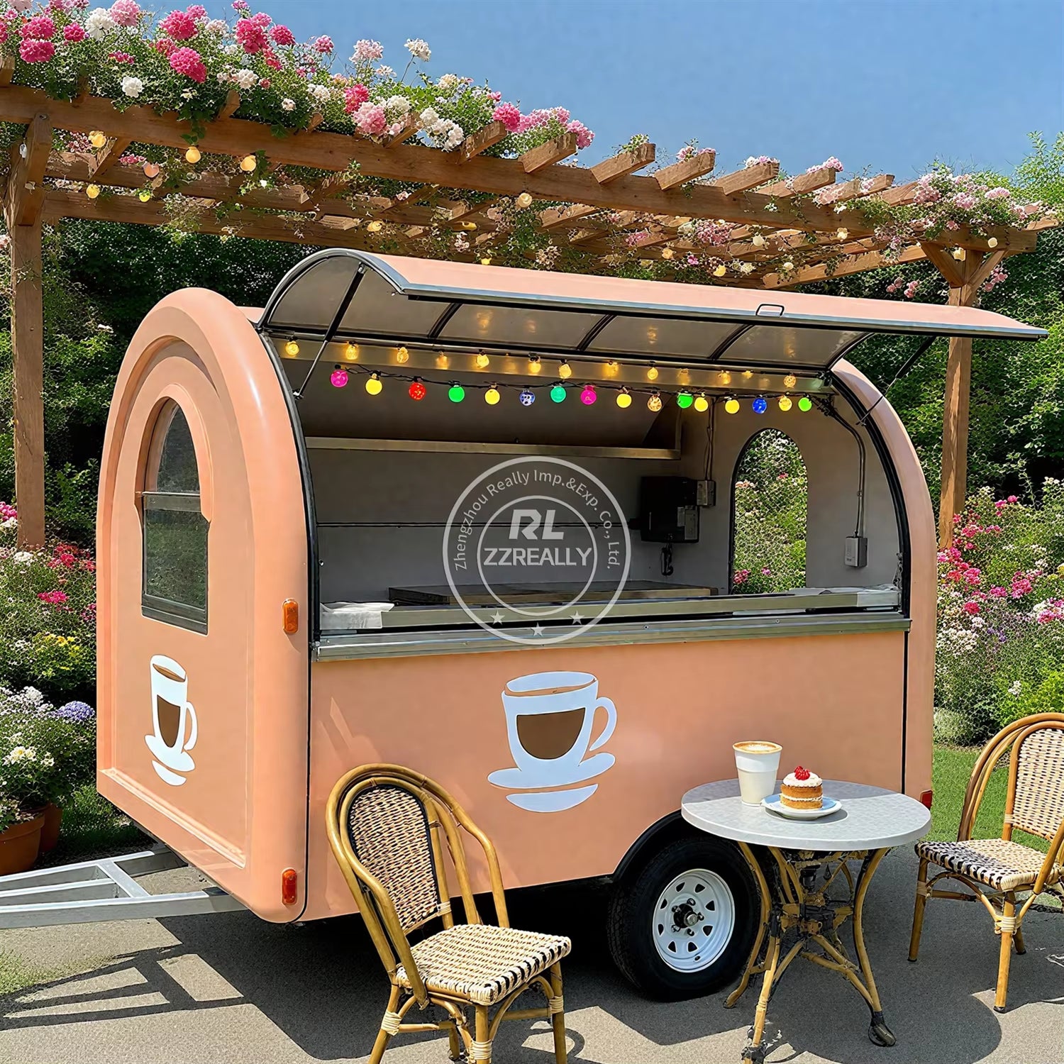 Concession Food Trailer Coffee Mobile Kitchen Fully Equipment Street Concession Food Van Cart Food Truck for Sale