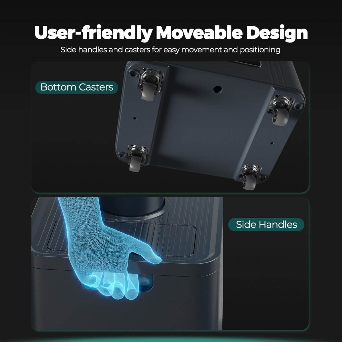 Mars Hydro 15L Large Humidifier with Ultrasonic Cool Mist, Temperature and Humidity Sensor, and Remote Control