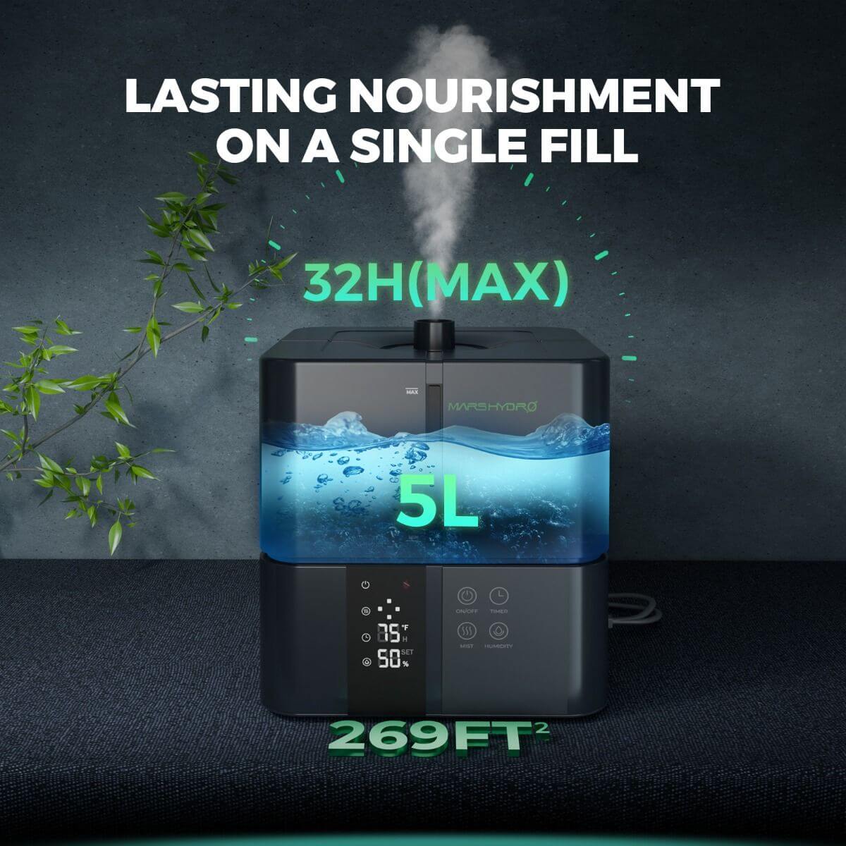 Mars Hydro 5L Ultrasonic Cool Mist Plant Humidifier
