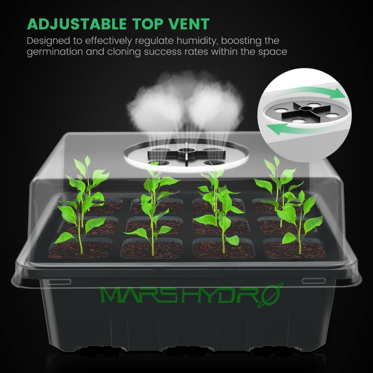 Mars Hydro Seed Starter Trays for Clone Propagation - Set of 4