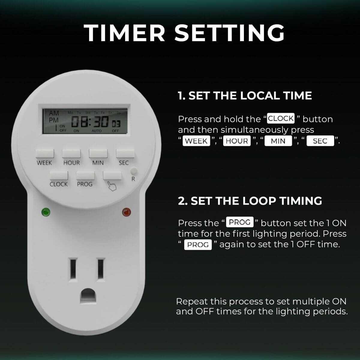 Mars Hydro 7-Day Programmable Digital Timer