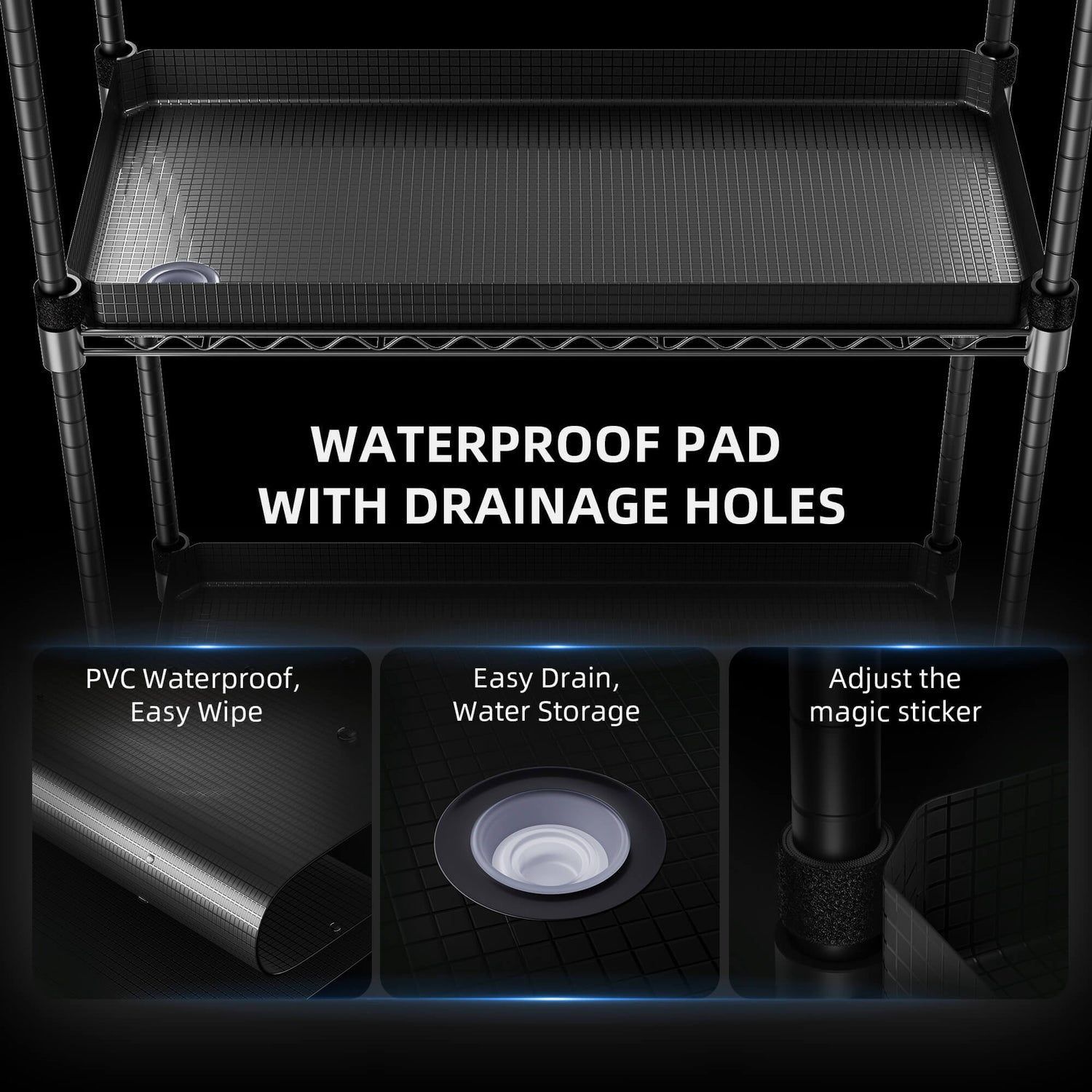 Spider Farmer 4 Tier Plant Stand + 6 x 9W LED Light Bars + 1' x 1' 4" Grow Tent Kit