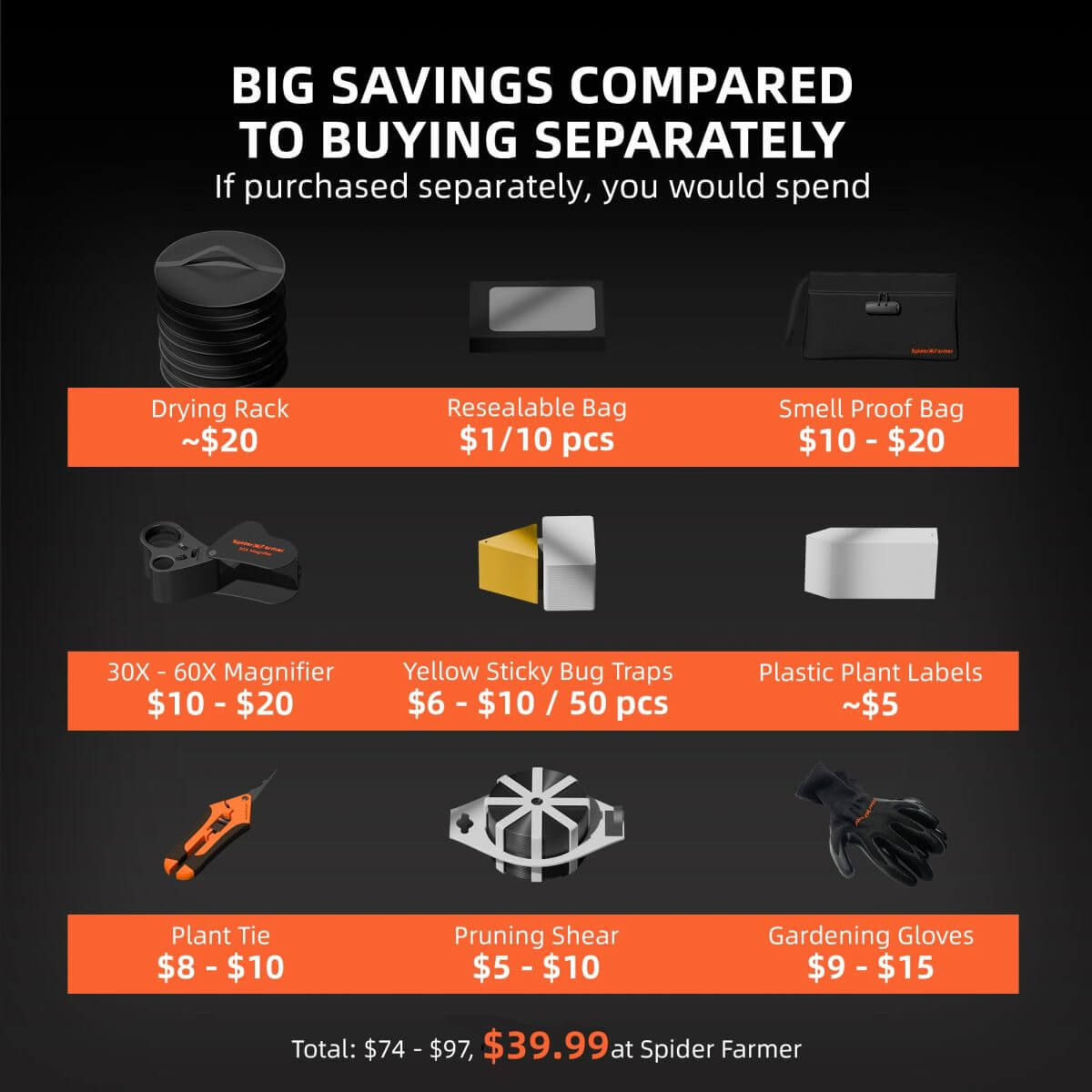 Spider Farmer 9-in-1 Plant Grow Tools Kit